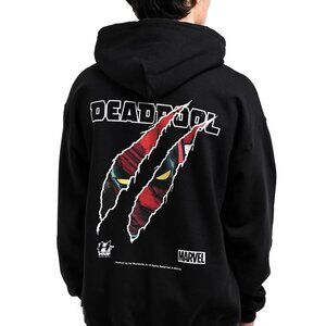 HUF x Deadpool Slasher Black Hoodie NWT